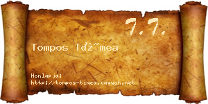 Tompos Tímea névjegykártya