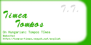timea tompos business card